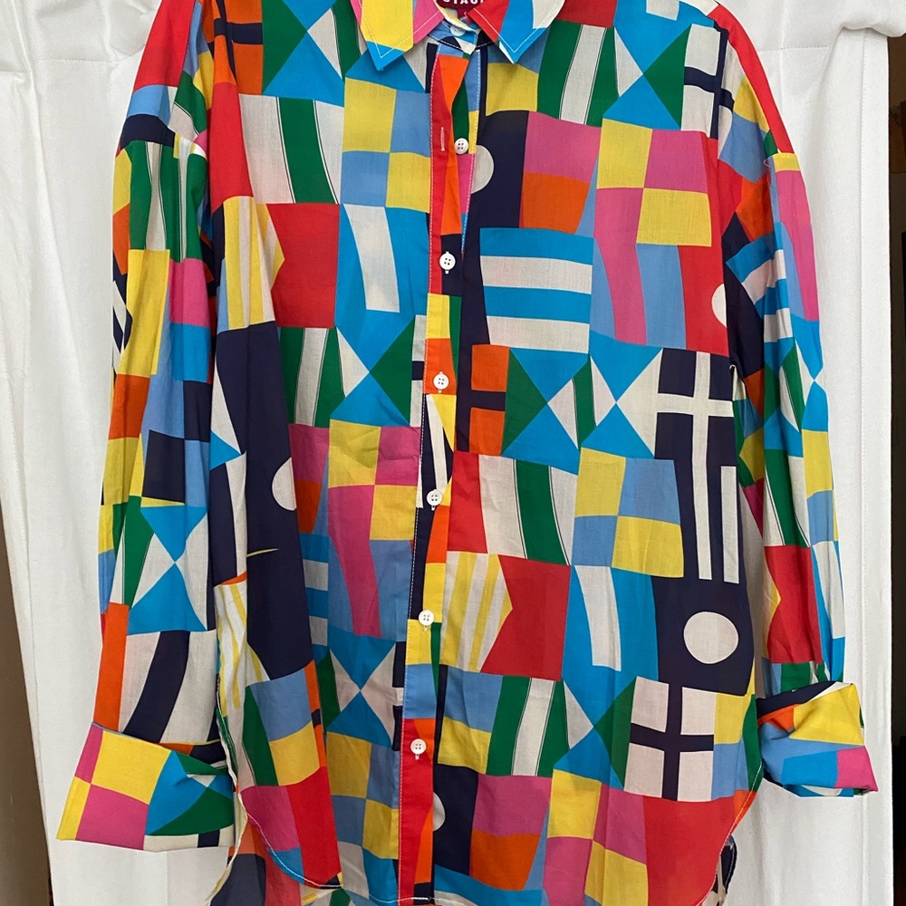 STAUD Colorful Geometric Women's Blouse